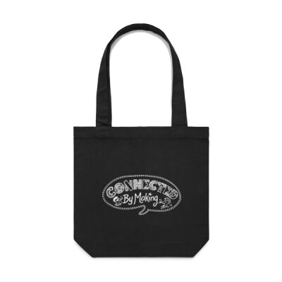 2025 winning design Quirky Work by Janny Grant tote bag black Thumbnail